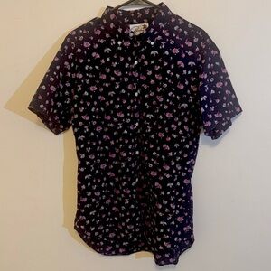 Bonobos‎ Navy and Pink Floral Men's Button Down Tee